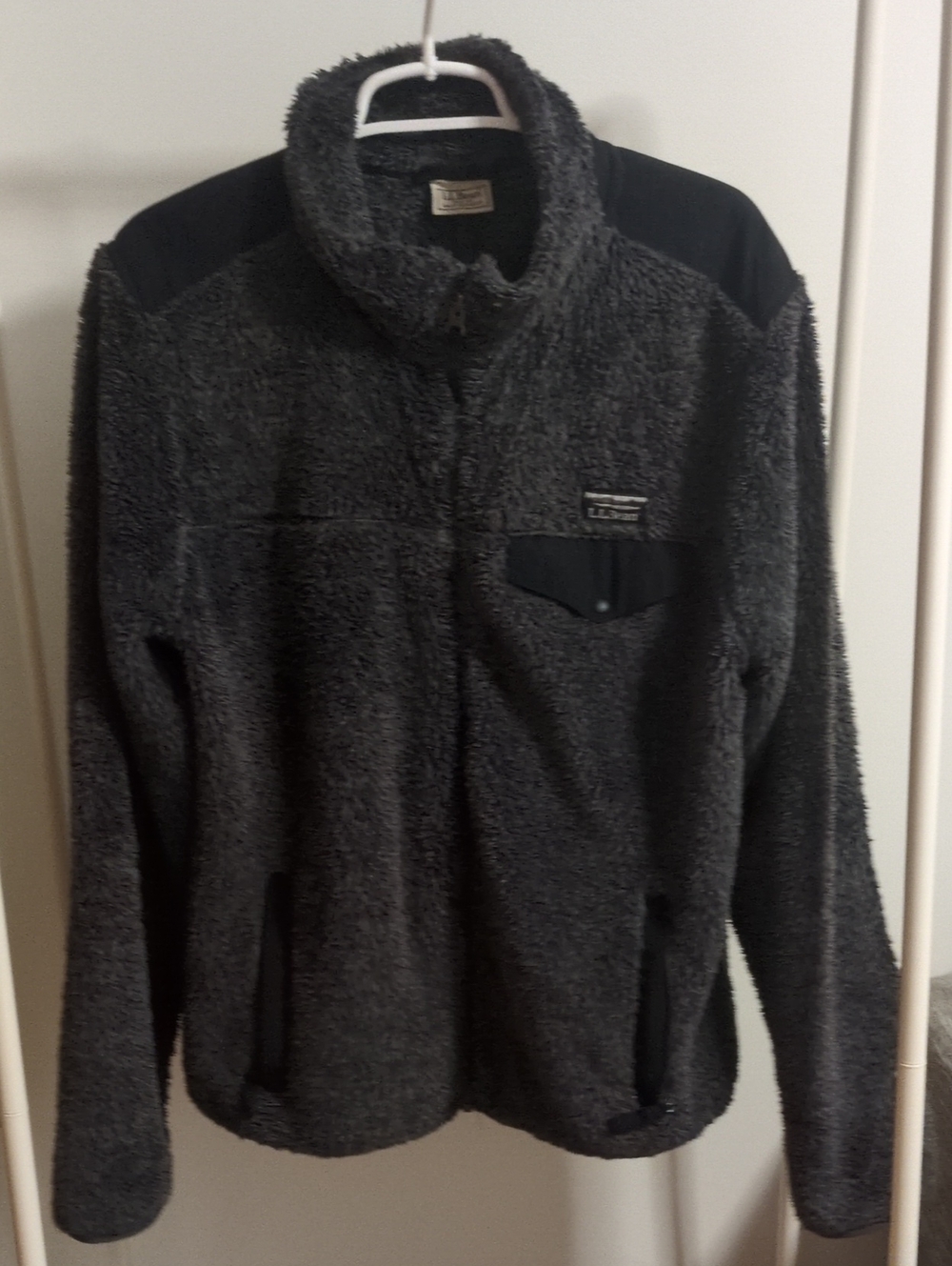 L.L. Bean Grey Hi-Pile Fleece Jacket